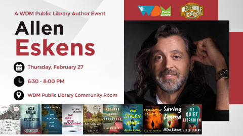 Allen Eskens at the West Des Moines Public Library