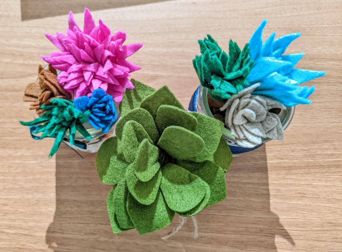 Felt Succulents 